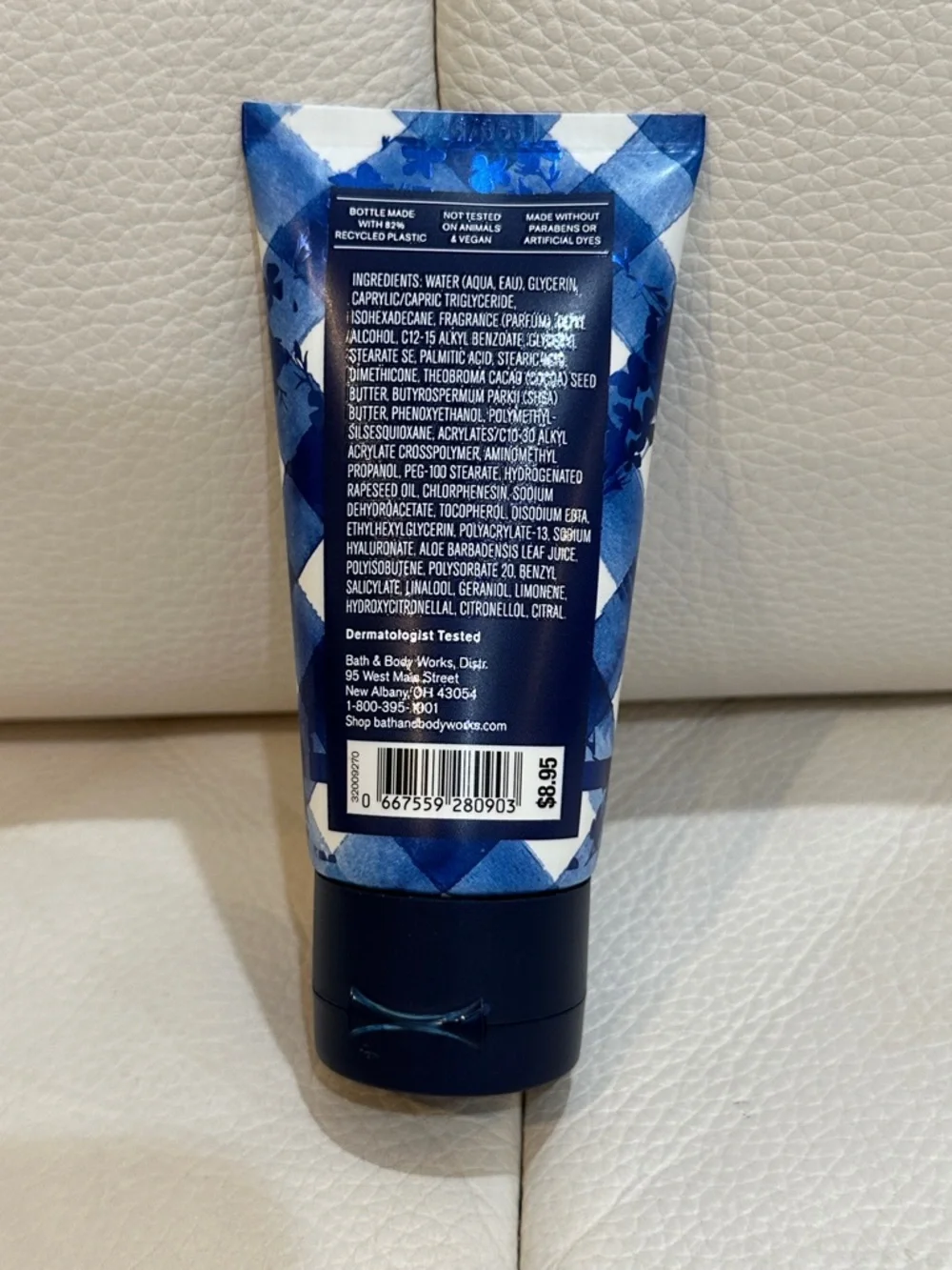 Bath& Body Works Gingham 2 Pieces Travel Size Body Care Set-Bule